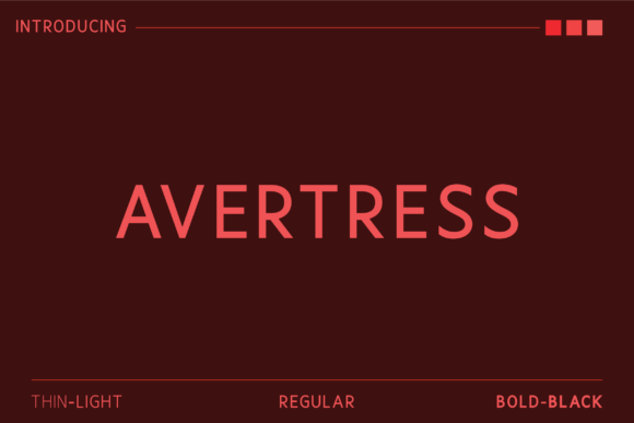 Avertress: A Modern Sans Serif for Creative Projects