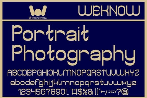 Portrait Photography Font