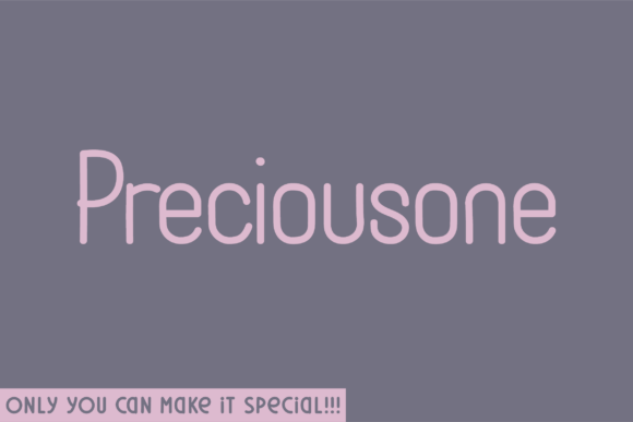 Preciousone: A Unique Sans Serif for Creative Projects